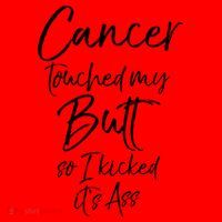 Colon Cancer Fun Cancer Touched My Butt So I Kicked It's Ass Meaningful Gift Santa Hat thumb 1
