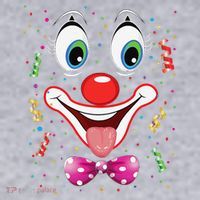Carnival Clown Face Circus Carnivals Women's Racerback Cropped Tank thumb 2