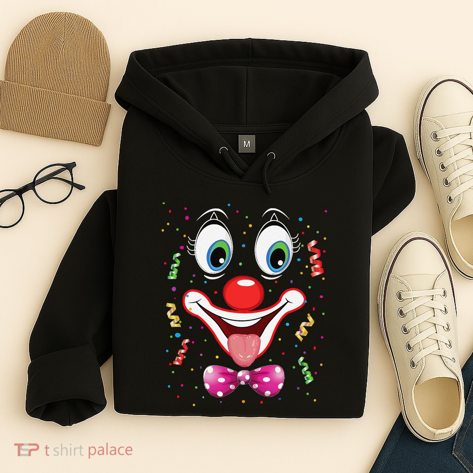 Carnival Clown Face Circus Carnivals Hoodie