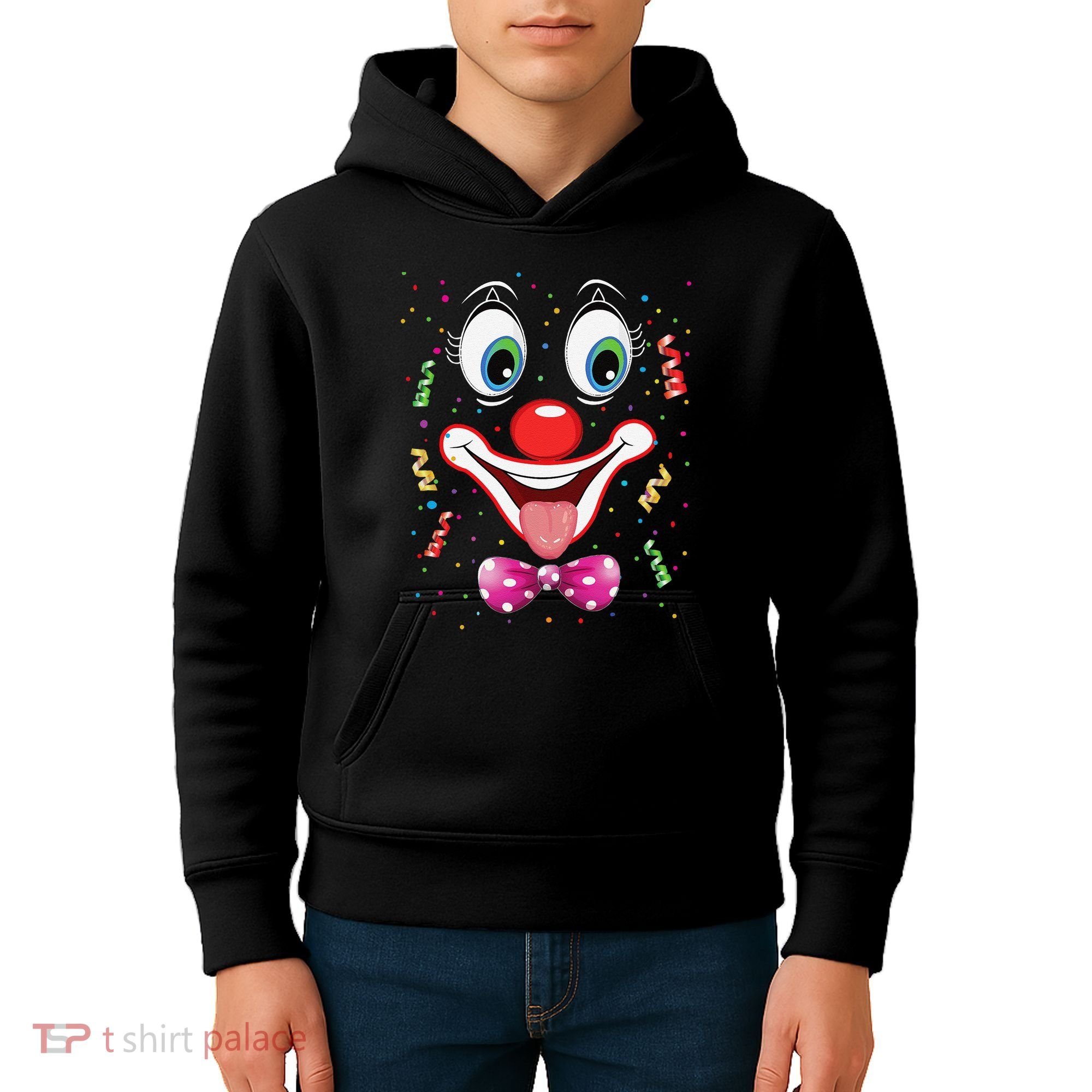 Carnival Clown Face Circus Carnivals Kids Hoodie