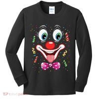 Carnival Clown Face Circus Carnivals Kids Long Sleeve Shirt thumb 0