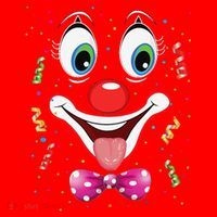 Carnival Clown Face Circus Carnivals Santa Hat thumb 1