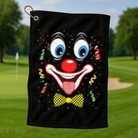 Carnival Clown Face Circus Carnivals Golf Towel thumb 1