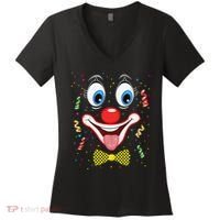 Carnival Clown Face Circus Carnivals Women's V-Neck T-Shirt thumb 0