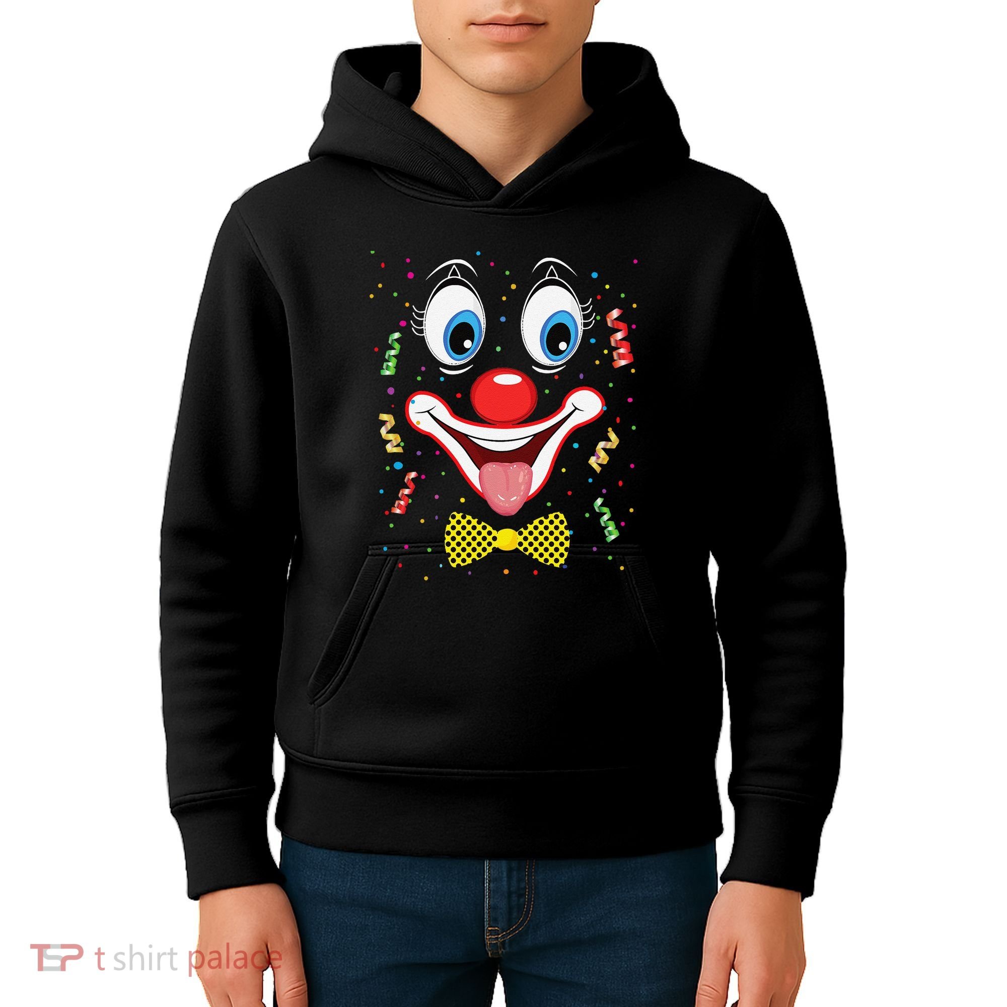 Carnival Clown Face Circus Carnivals Kids Hoodie