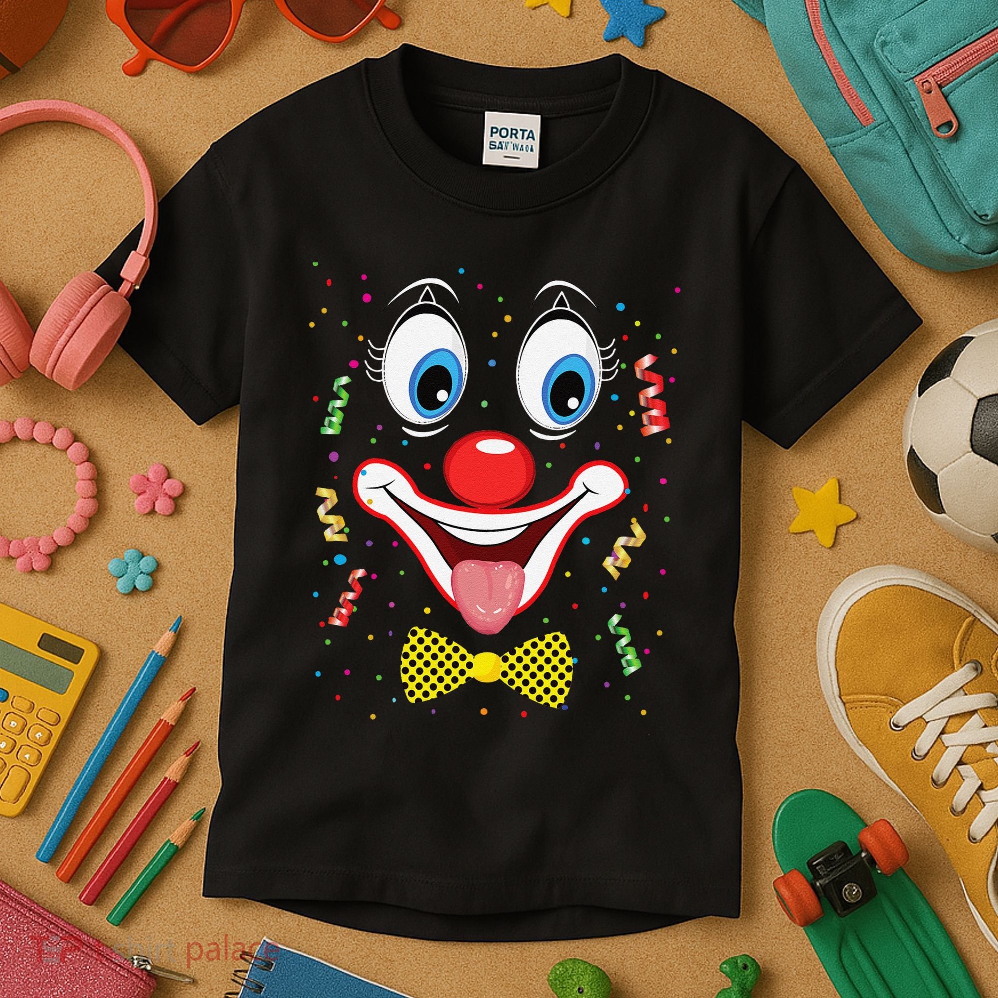 Carnival Clown Face Circus Carnivals Kids T-Shirt