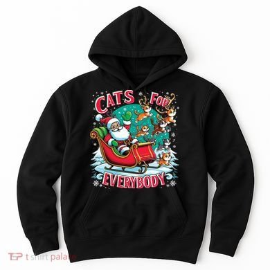 Christmas Cats For Everybody Funny Santa Hoodie