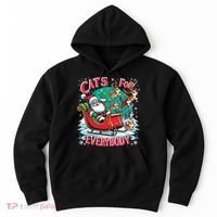 Christmas Cats For Everybody Funny Santa Hoodie thumb 0