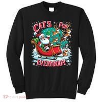 Christmas Cats For Everybody Funny Santa Sweatshirt thumb 0