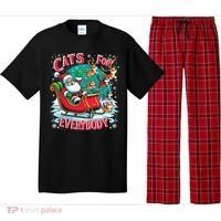 Christmas Cats For Everybody Funny Santa Pajama Set thumb 0