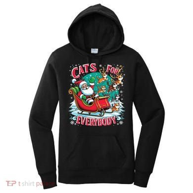 Christmas Cats For Everybody Funny Santa Women's Hoodie
