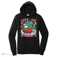 Christmas Cats For Everybody Funny Santa Women's Hoodie thumb 0