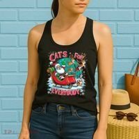 Christmas Cats For Everybody Funny Santa Women's Tank Top thumb 2