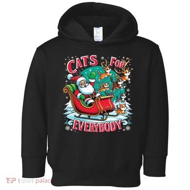 Christmas Cats For Everybody Funny Santa Toddler Hoodie