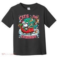 Christmas Cats For Everybody Funny Santa Toddler T-Shirt thumb 0