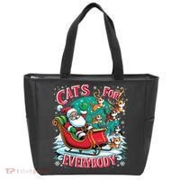 Christmas Cats For Everybody Funny Santa Tote Bag thumb 0