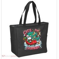 Christmas Cats For Everybody Funny Santa Tote Bag thumb 2