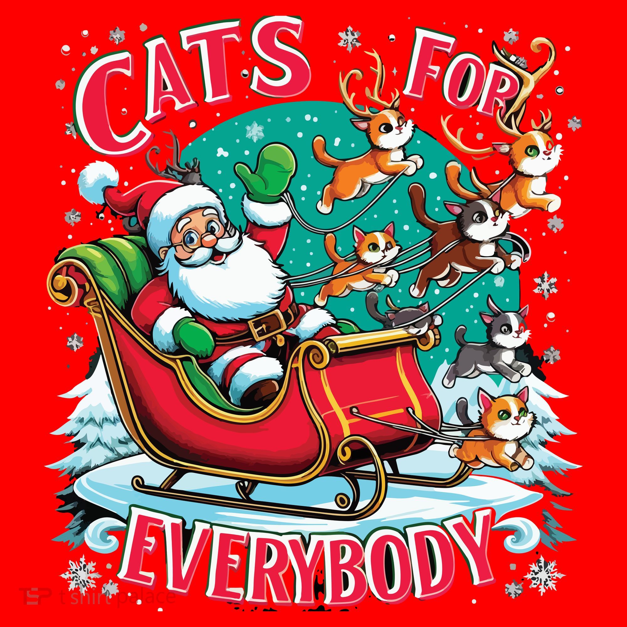 Christmas Cats For Everybody Funny Santa Santa Hat