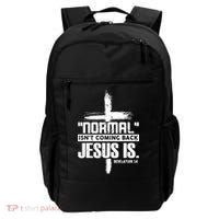 Christian Cross Faith Quote Normal Isn't Coming Back Backpack thumb 0