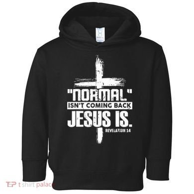 Christian Cross Faith Quote Normal Isn't Coming Back Toddler Hoodie