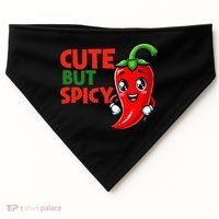Cute Chili Funny Cute But Spicy USA-Made Doggie Bandana thumb 0