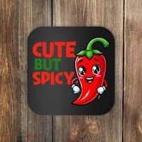 Cute Chili Funny Cute But Spicy Coaster thumb 0