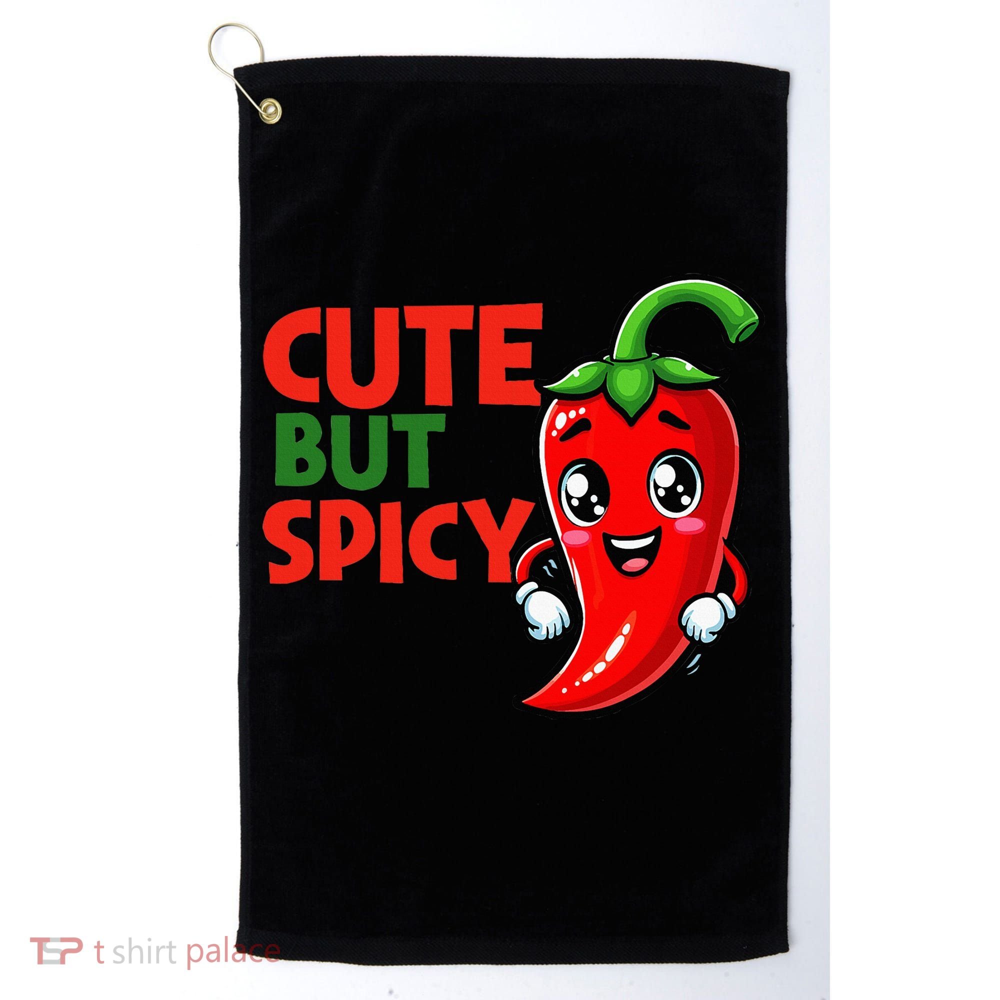 Cute Chili Funny Cute But Spicy Golf Towel