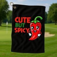 Cute Chili Funny Cute But Spicy Golf Towel thumb 1