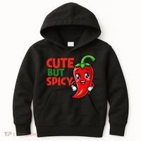 Cute Chili Funny Cute But Spicy Kids Hoodie thumb 0