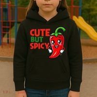 Cute Chili Funny Cute But Spicy Kids Hoodie thumb 3