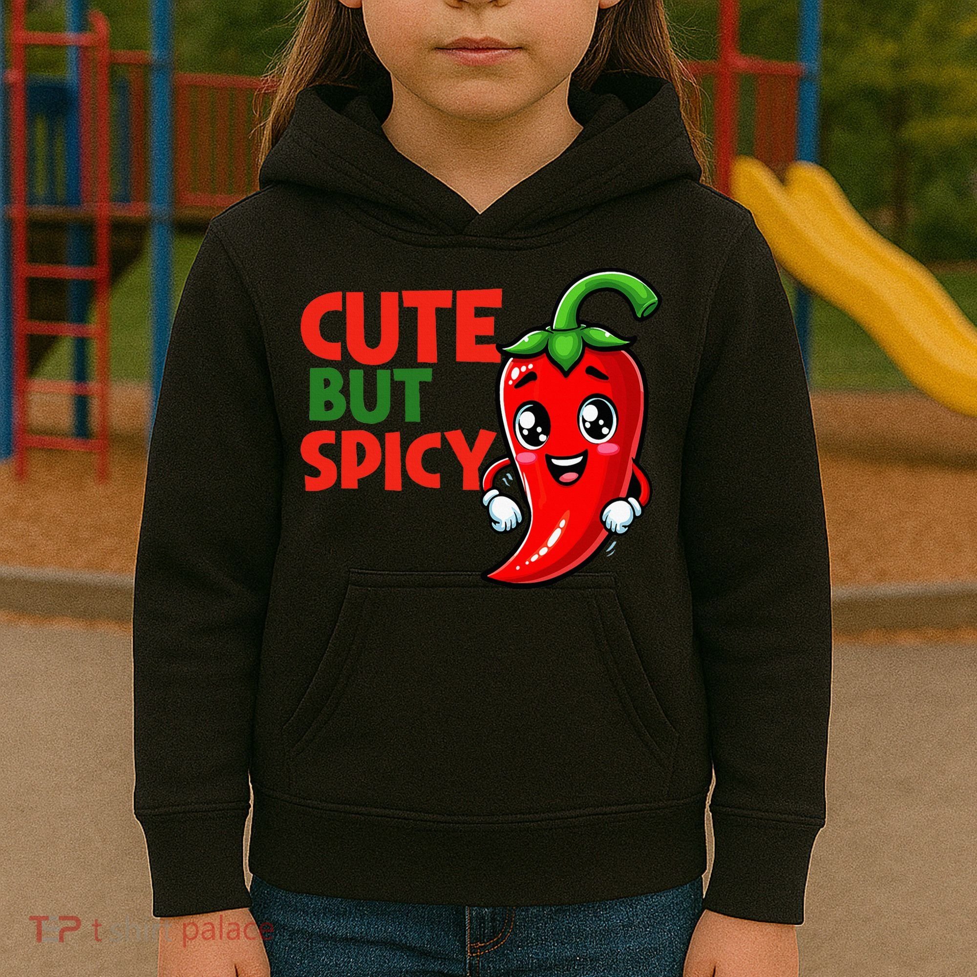 Cute Chili Funny Cute But Spicy Kids Hoodie