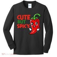 Cute Chili Funny Cute But Spicy Kids Long Sleeve Shirt thumb 0