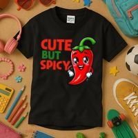 Cute Chili Funny Cute But Spicy Kids T-Shirt thumb 3