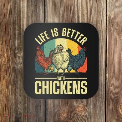 Cute Chicken For Wo Chicken Farmer Whisperer Lovers Coaster