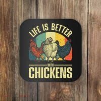 Cute Chicken For Wo Chicken Farmer Whisperer Lovers Coaster thumb 0