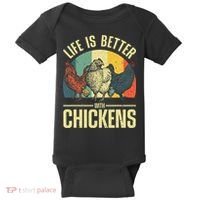 Cute Chicken For Wo Chicken Farmer Whisperer Lovers Baby Bodysuit thumb 0