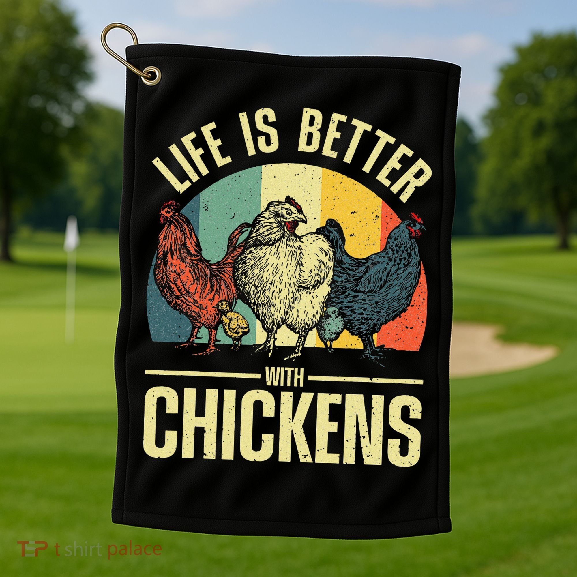 Cute Chicken For Wo Chicken Farmer Whisperer Lovers Golf Towel