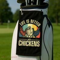 Cute Chicken For Wo Chicken Farmer Whisperer Lovers Golf Towel thumb 2