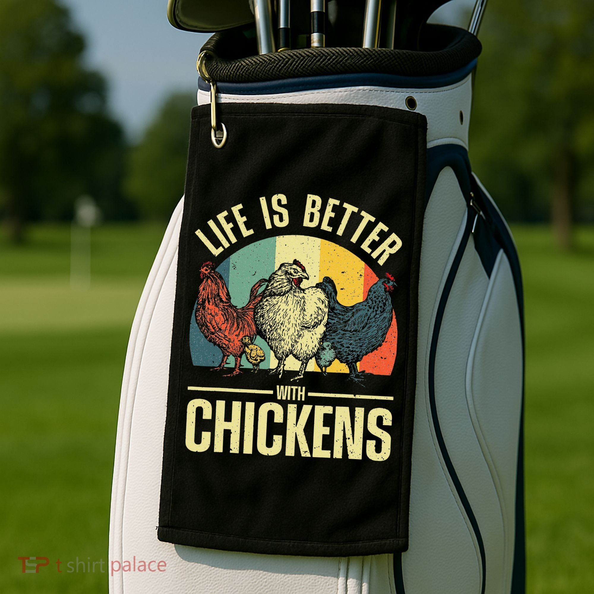 Cute Chicken For Wo Chicken Farmer Whisperer Lovers Golf Towel