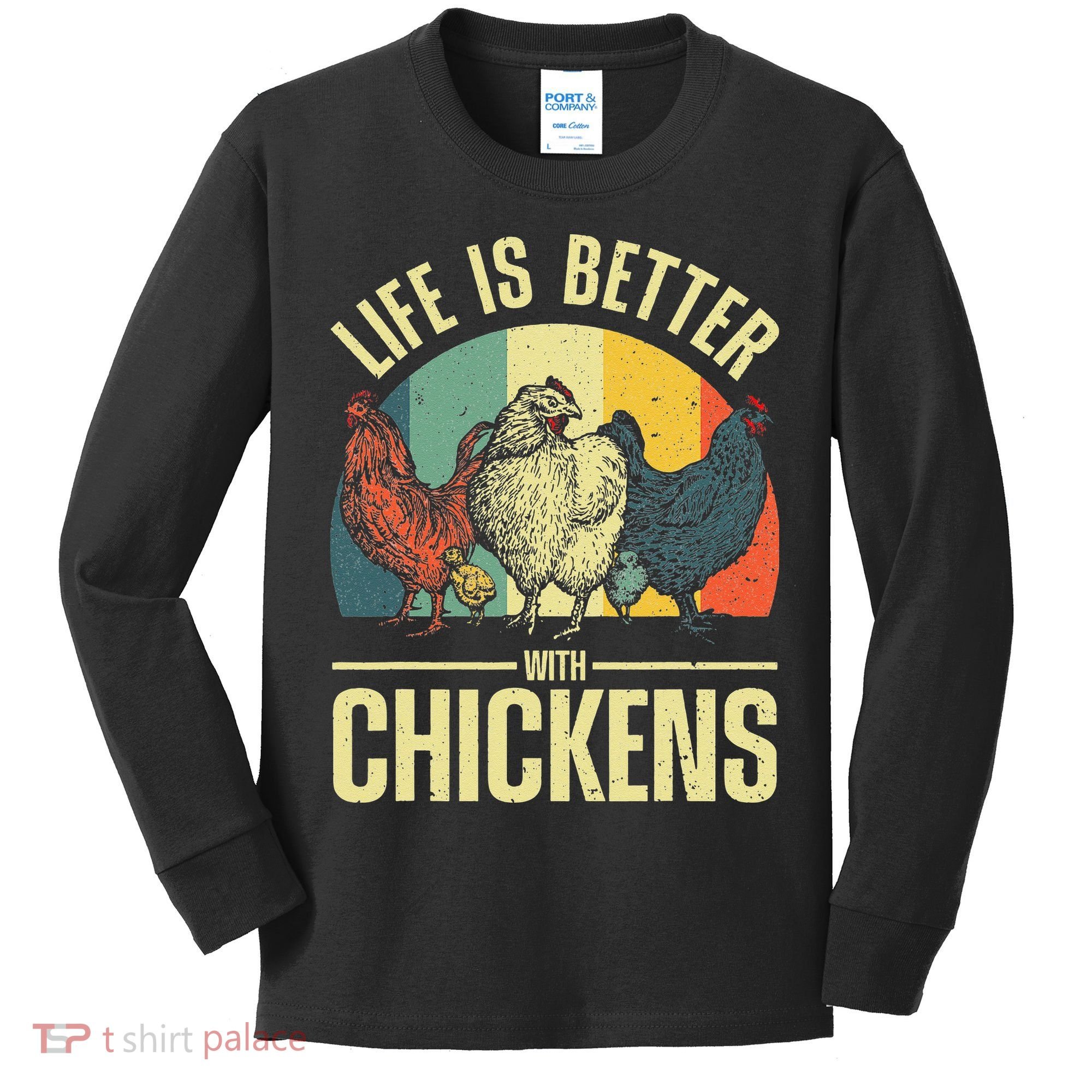 Cute Chicken For Wo Chicken Farmer Whisperer Lovers Kids Long Sleeve Shirt