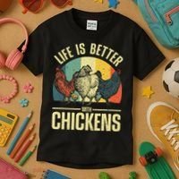 Cute Chicken For Wo Chicken Farmer Whisperer Lovers Kids T-Shirt thumb 3