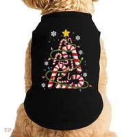 Candy Cane For Family Christmas Tree Lights Doggie Tank thumb 0