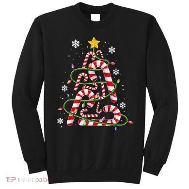 Candy Cane For Family Christmas Tree Lights Sweatshirt