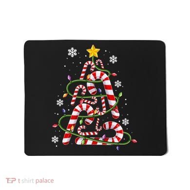 Candy Cane For Family Christmas Tree Lights Mousepad