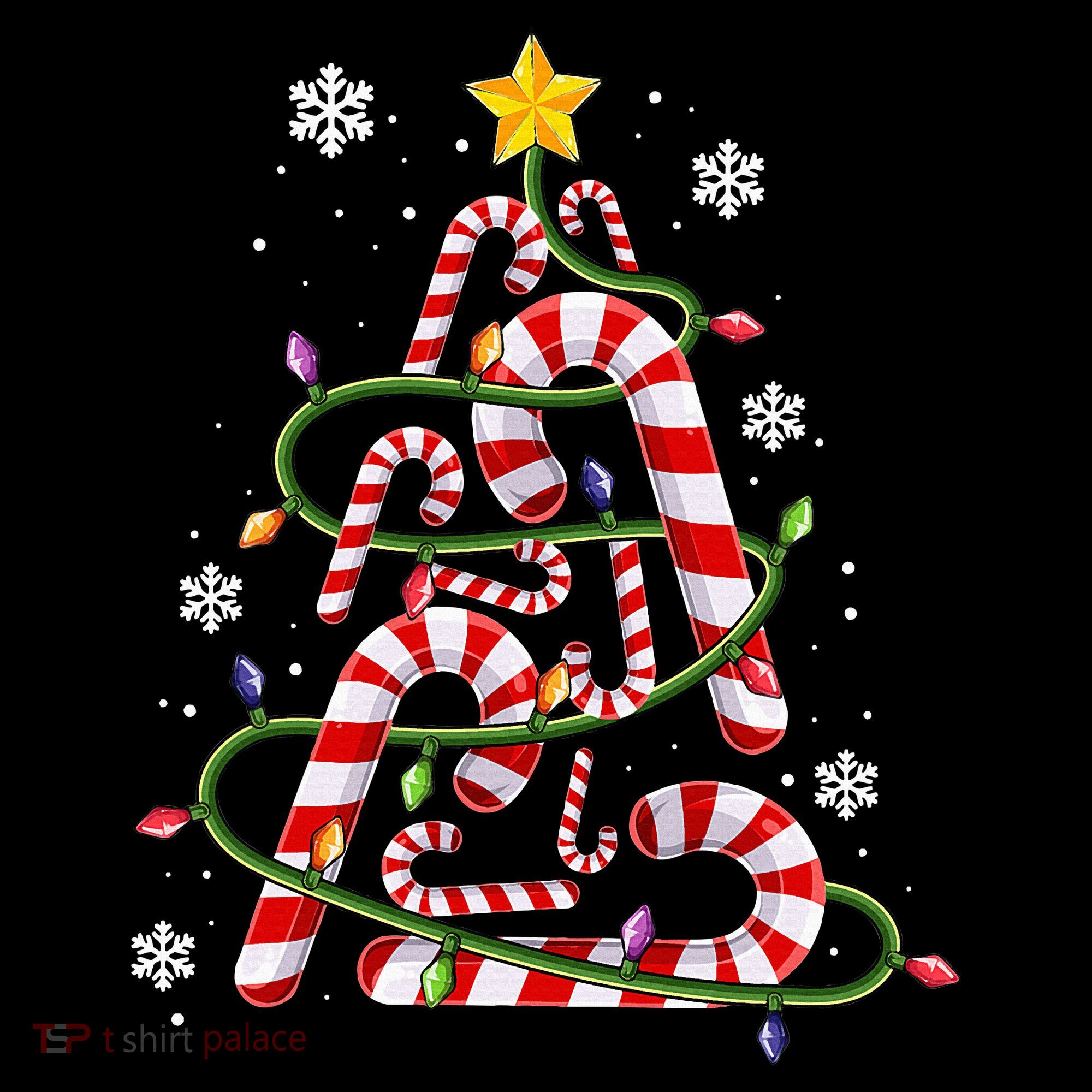 Candy Cane For Family Christmas Tree Lights Ornament