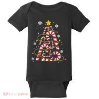 Candy Cane For Family Christmas Tree Lights Baby Bodysuit thumb 0
