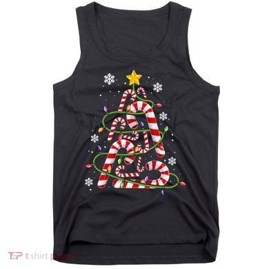 Candy Cane For Family Christmas Tree Lights Tank Top