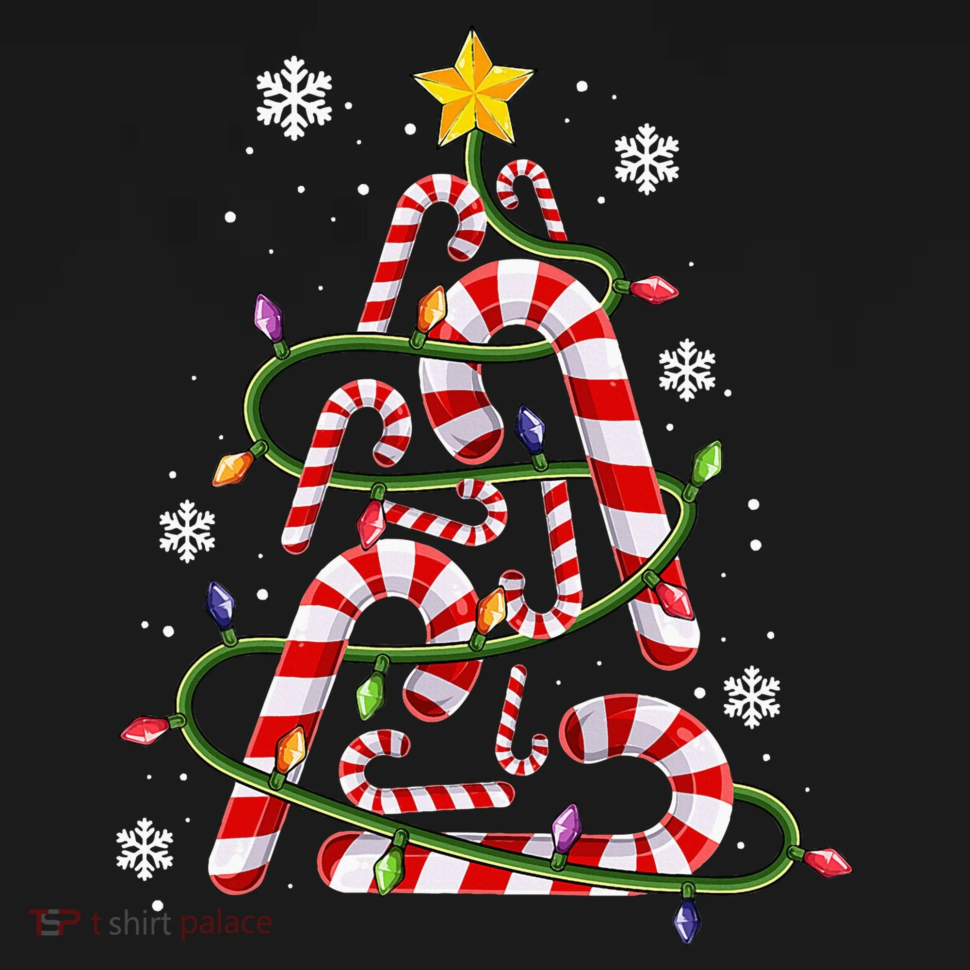 Candy Cane For Family Christmas Tree Lights Tank Top