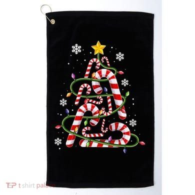 Candy Cane For Family Christmas Tree Lights Golf Towel