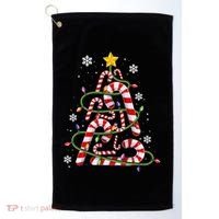 Candy Cane For Family Christmas Tree Lights Golf Towel thumb 0